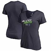 Women Minnesota Timberwolves Fanatics Branded 2018 NBA Playoffs Slogan Plus Size V Neck T-Shirt Navy